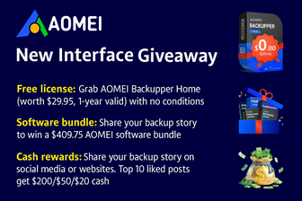 Aomei new interface giveaway 2025