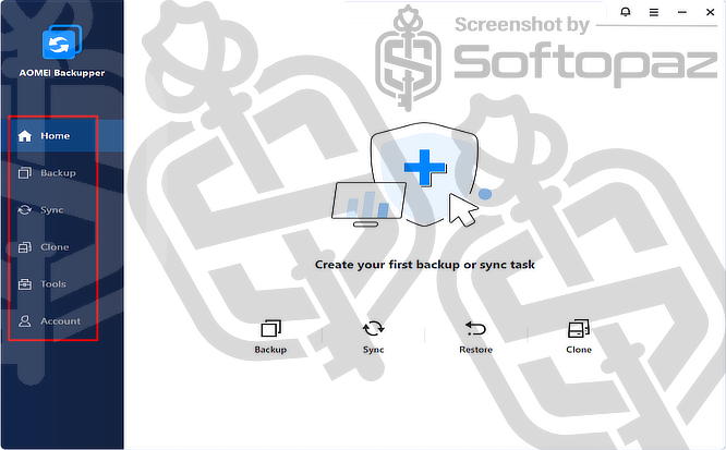 AOMEI Backupper Pro Interface