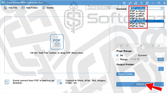 Coolmuster PDF Converter Pro UI