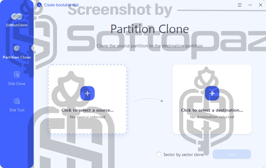 DoYourClone for Windows - Interface