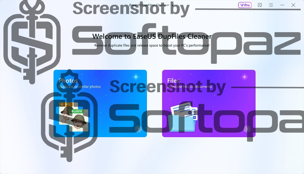 EaseUS DupFiles Cleaner Pro - Interface