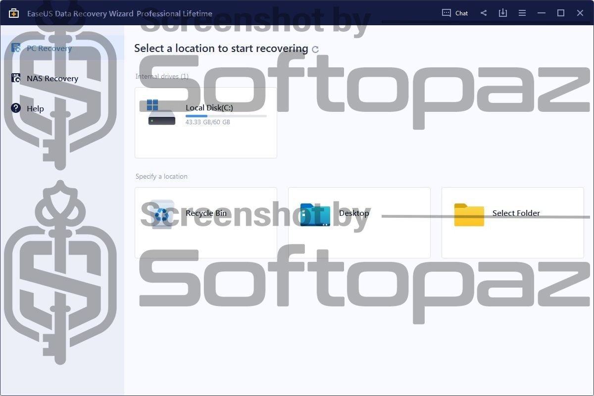 EaseUS Data Recovery Wizard Pro - Interface