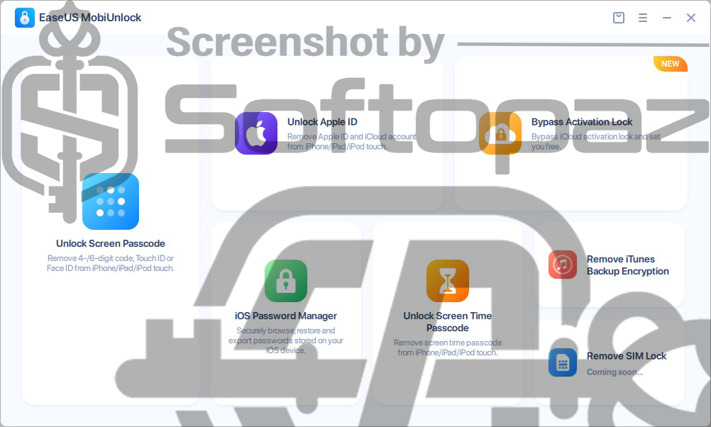 EaseUS MobiUnlock - Interface