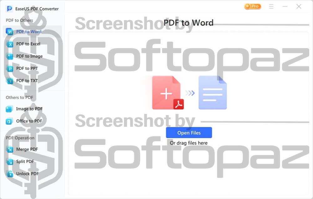 EaseUS PDF Converter 1.4v - Interface