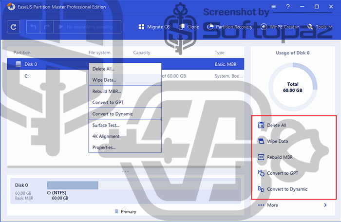 EaseUS Partition Master Pro DM