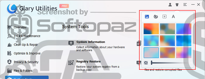Glary Utilities Pro Themes