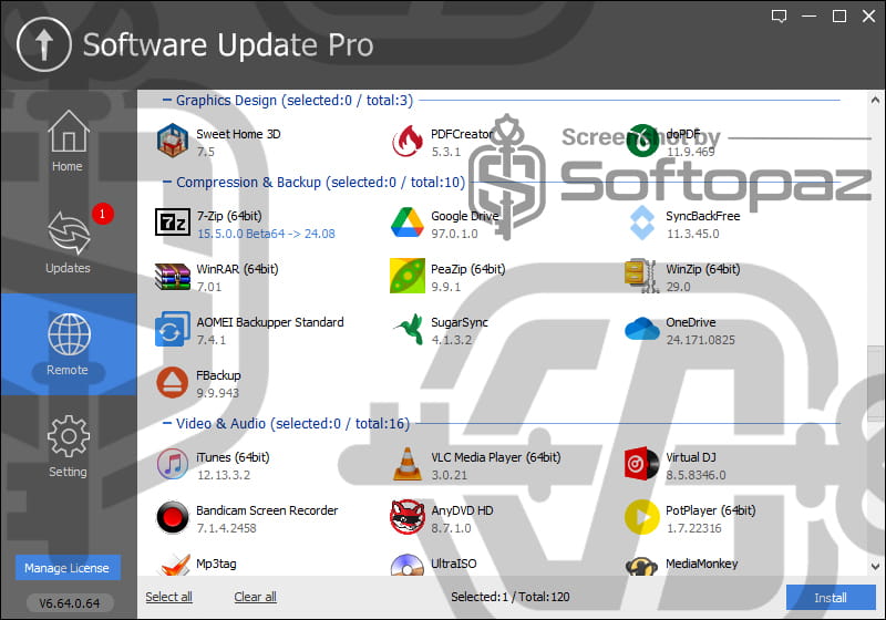 Glarysoft Software Update Pro Remote