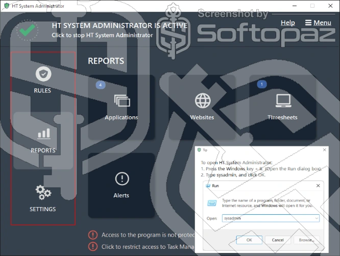 HT System Administrator Interface