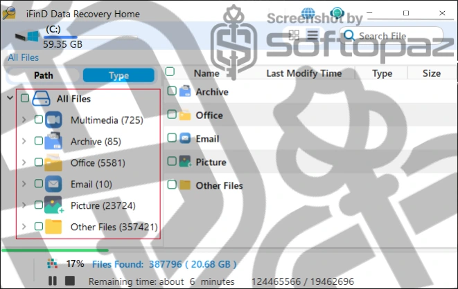 Ifind data recovery results