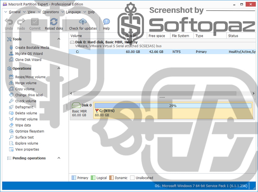 Macrorit Partition Expert Pro 8v - Interface