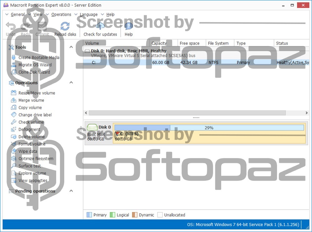 Macrorit Partition Expert Server v8 Interface