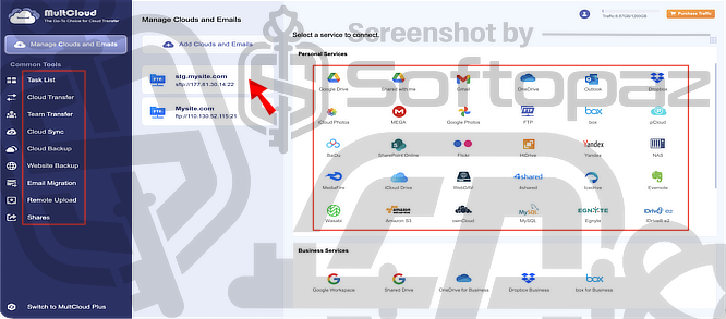 MultCloud Interface
