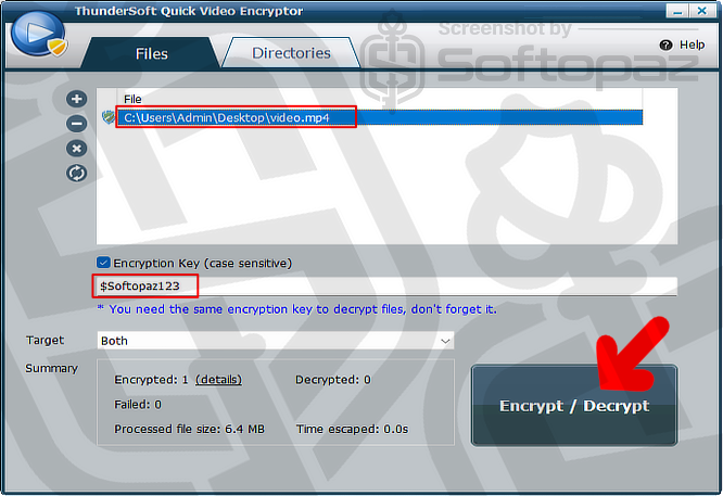 Quick Video Encryptor Starting