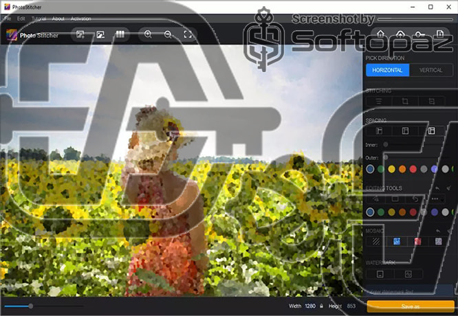 Vertexshare photo stitcher pro - Interface