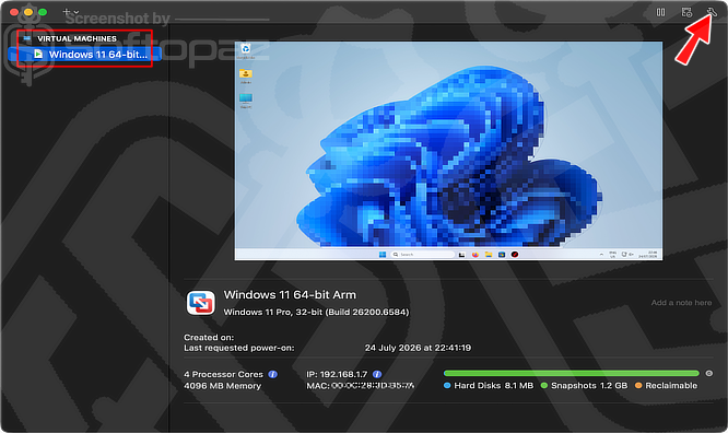 VMware Fusion Pro UI
