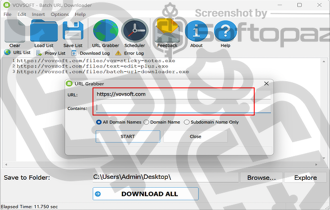VovSoft Batch URL Downloader URL GB