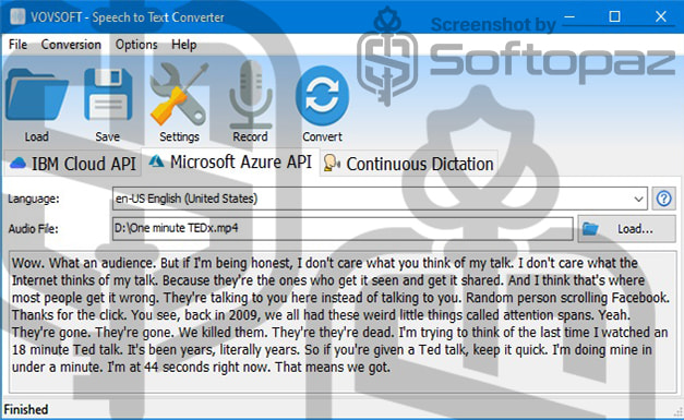 Vovsoft speech to text converter st