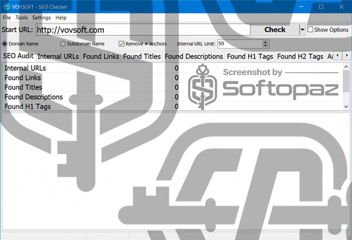 VovSoft SEO Checker Interface