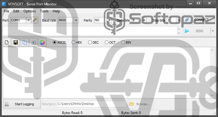 VovSoft Serial Port Monitor 1.7v - Interface