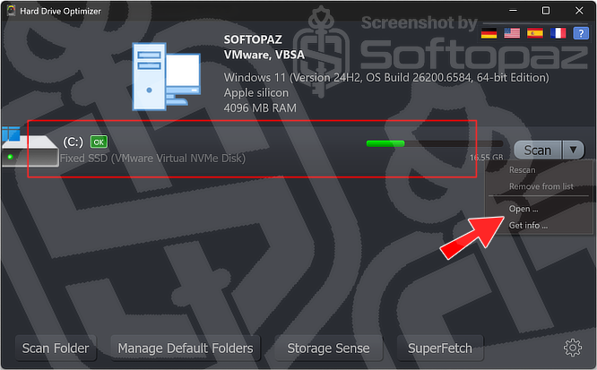 HardDriveOptimizer Disk Scan