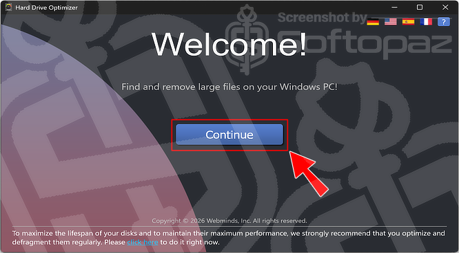HardDriveOptimizer Interface
