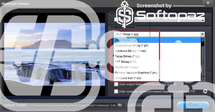 Wonderfox watermark software export