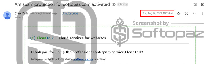 Cleantalk Purchase Email