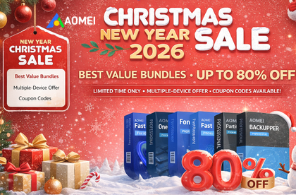 AOMEI Christmas & New Year Sale 2026 by Softopaz